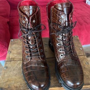 Saint + Sophia Noho Army boots Brown leather size 7